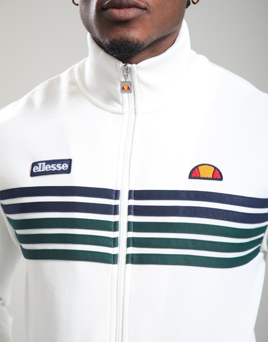 Ellesse Vicenza Track Jacket Off White/Dark Green
