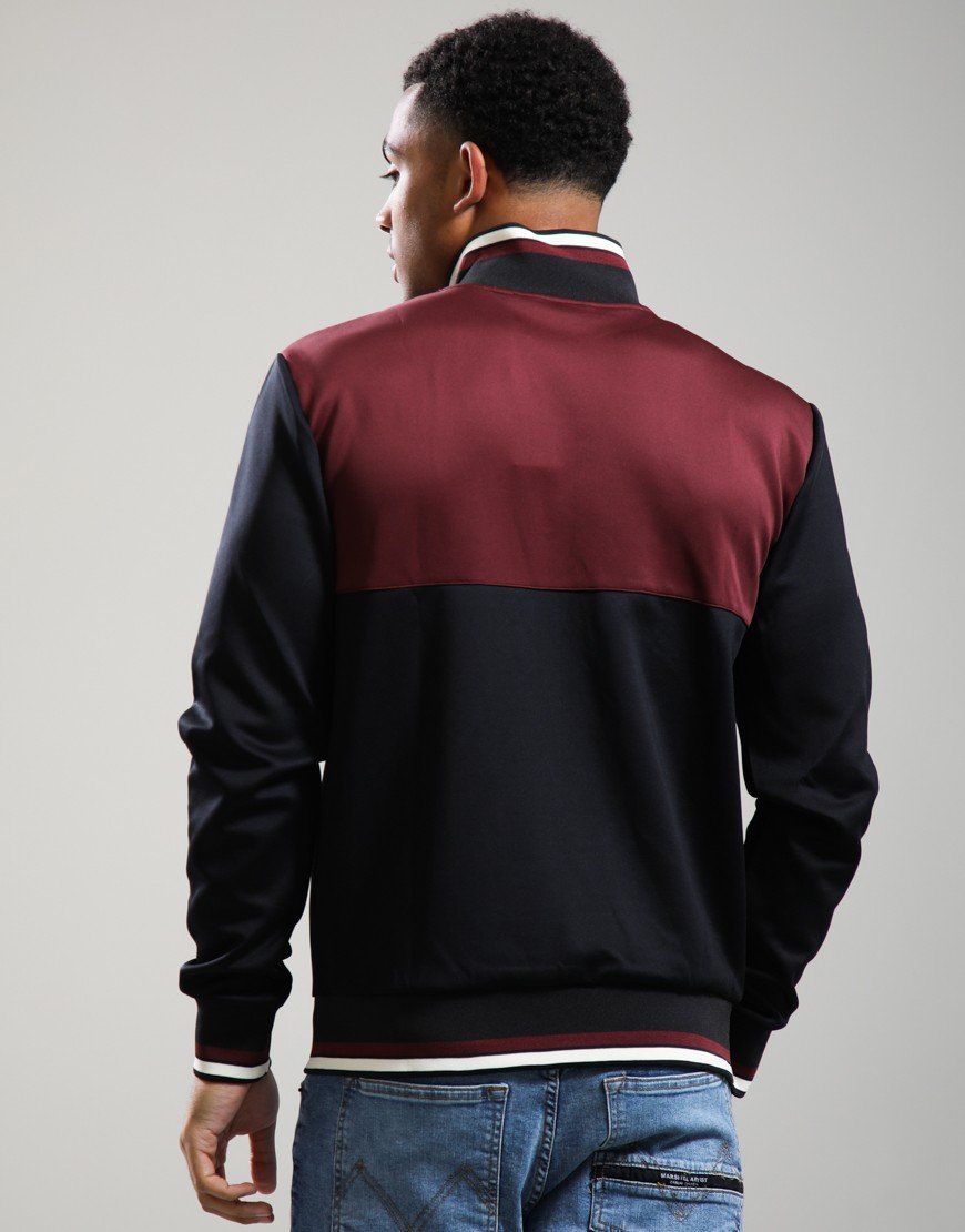 Ellesse Vignola Track Top Black/Burgundy