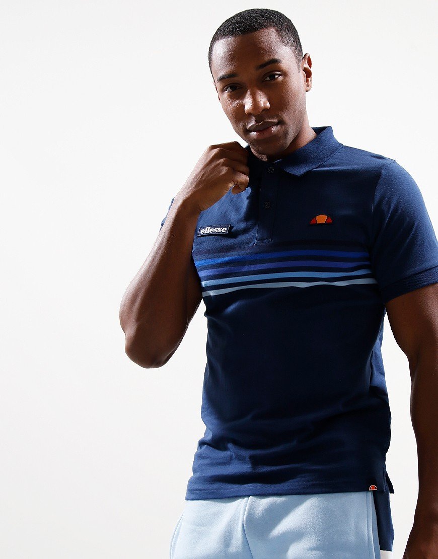 Ellesse Vinzona Polo Shirt Navy Terraces Menswear Ellesse Vinzona Polo Shirt Navy Terraces Menswear