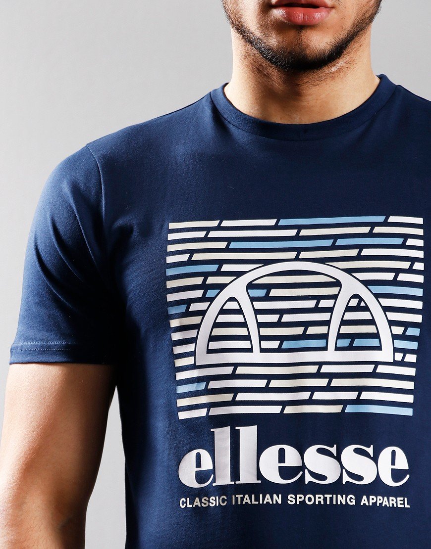 Ellesse Viero T-Shirt Navy Terraces Menswear