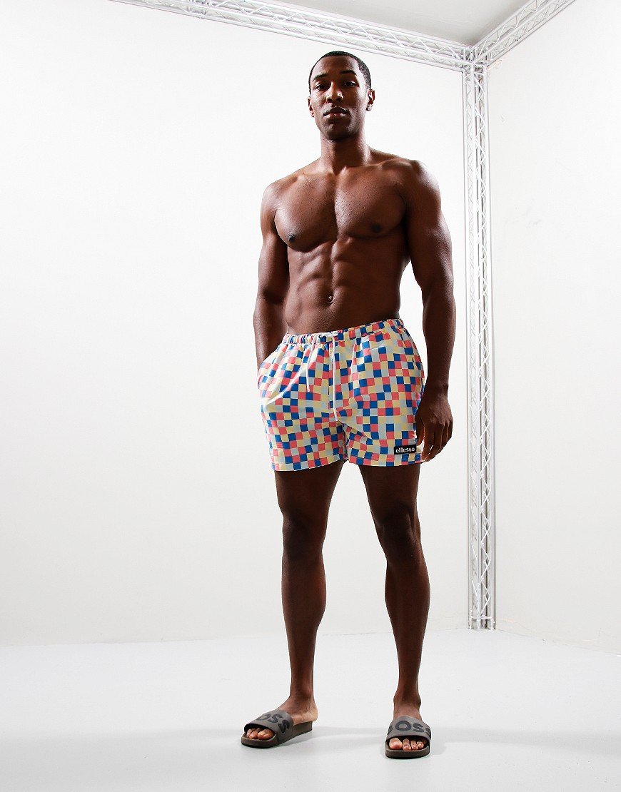 Ellesse Yves Swim Shorts All Over Print Pink