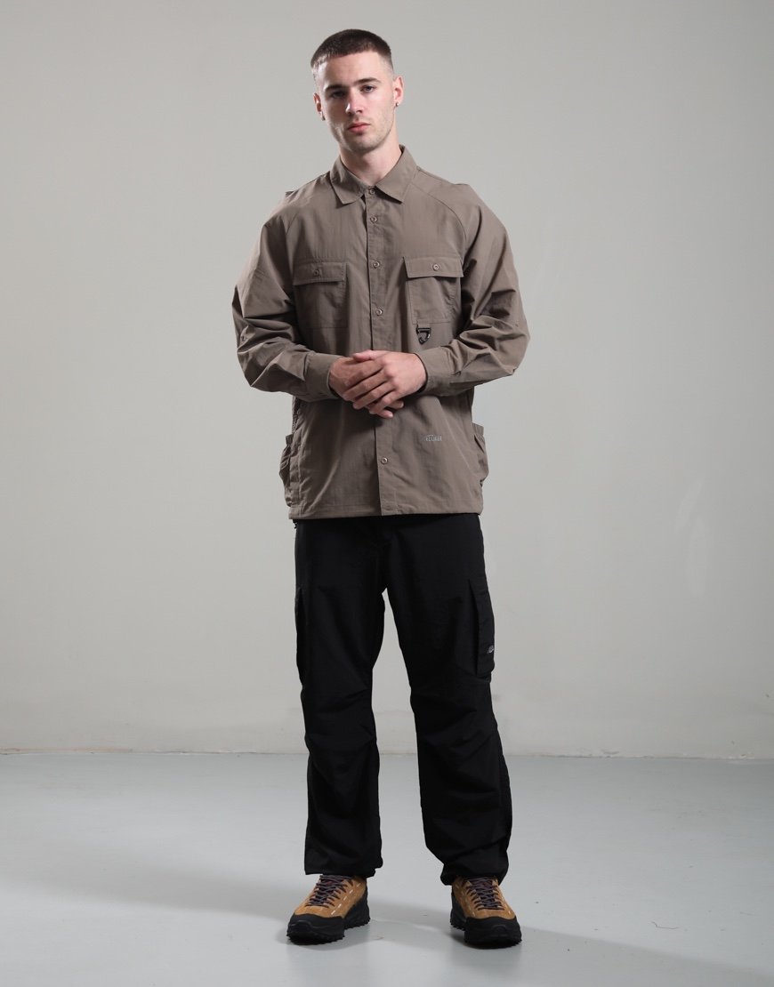 Elliker Alston Long Sleeve Tech Shirt Dark Taupe