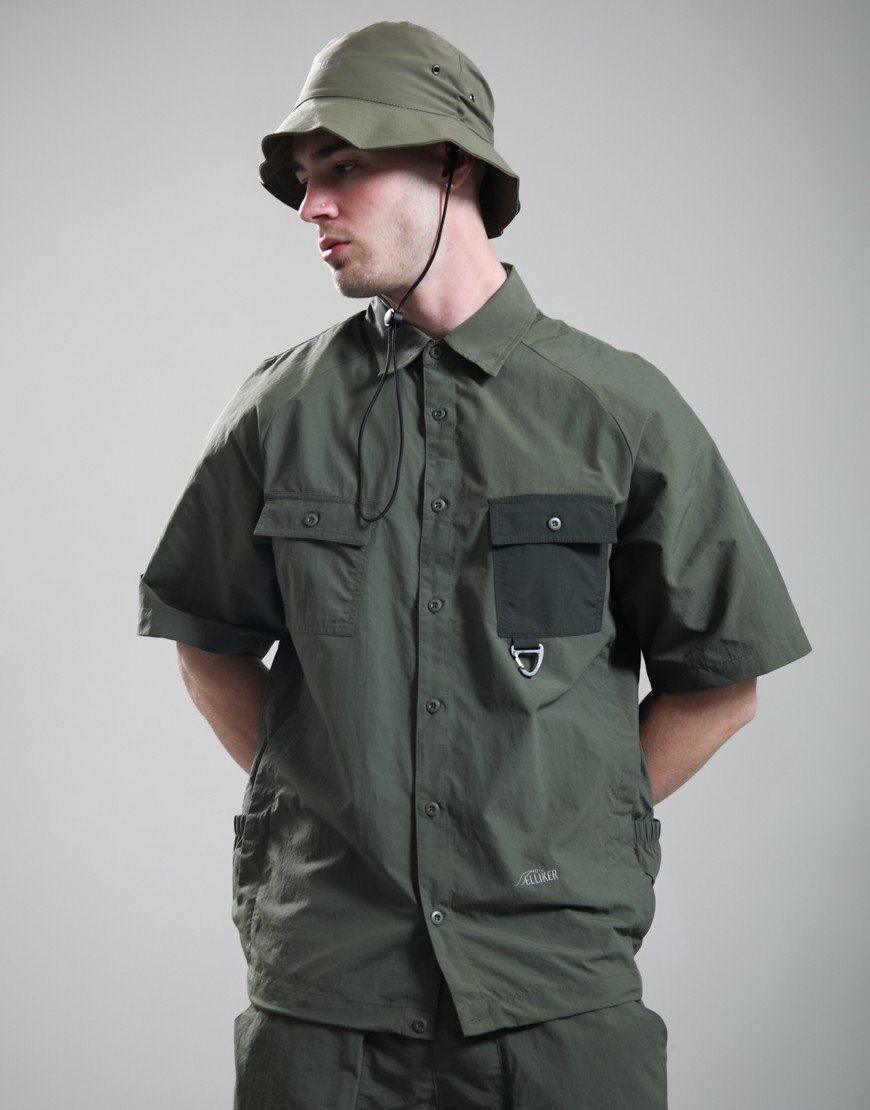 Elliker Alston Two Tone Shirt Ivy Green