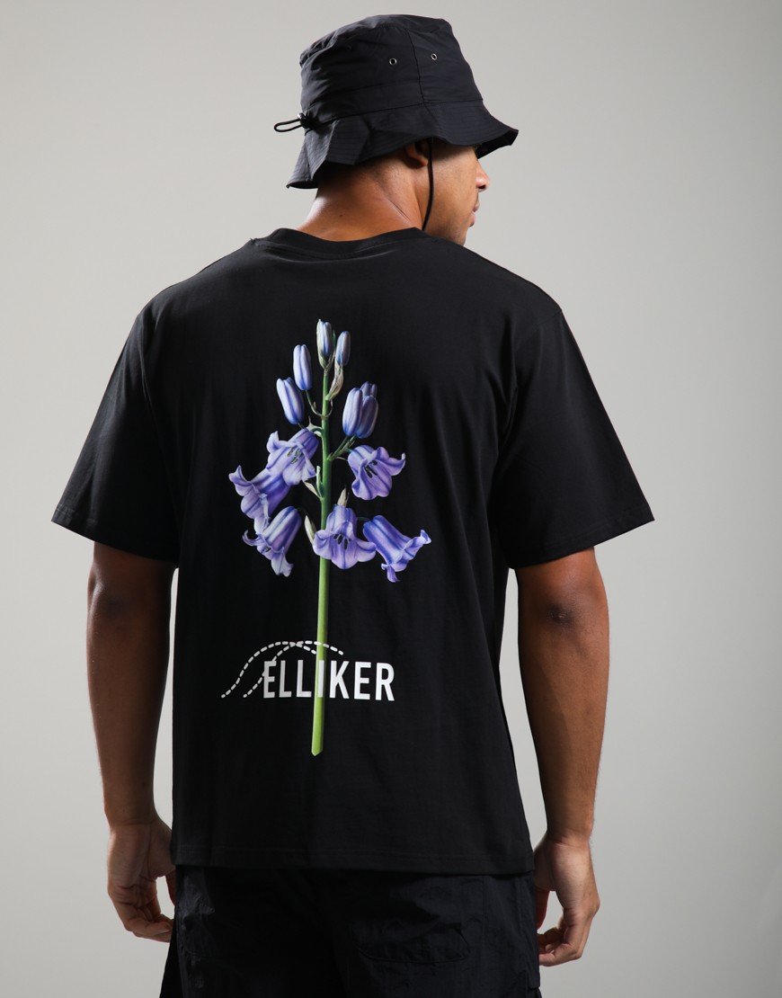 Elliker Bluebell Print T-Shirt Black