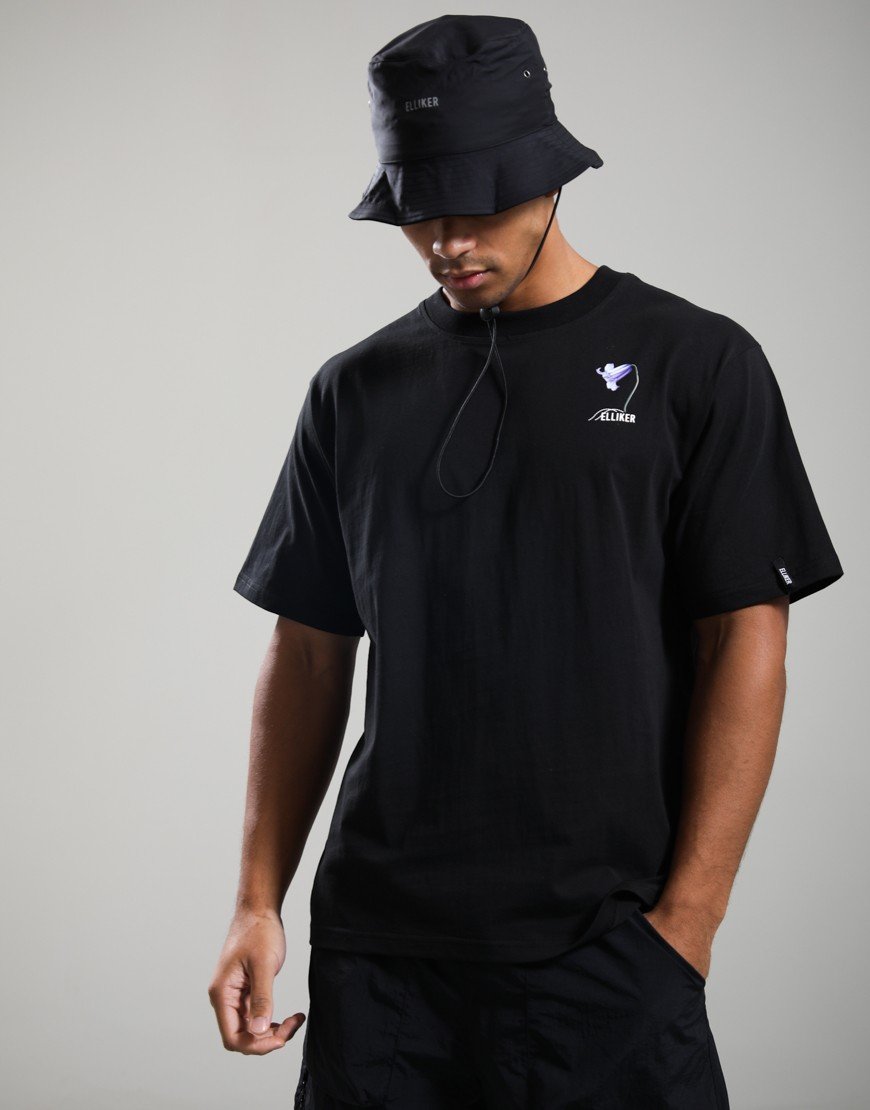 Elliker Bluebell Print T-Shirt Black