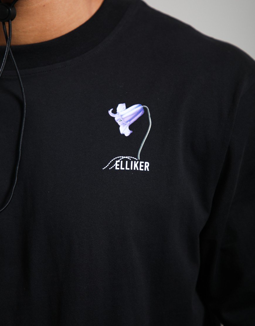 Elliker Bluebell Print T-Shirt Black