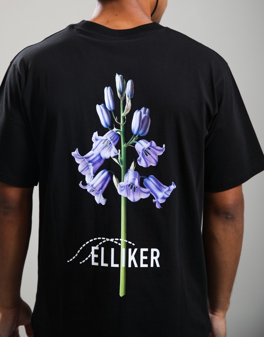 Elliker Bluebell Print T-Shirt Black