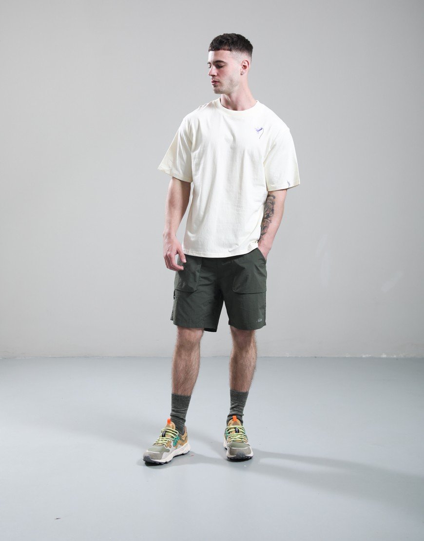 Elliker Bluebell Print T-Shirt Off White