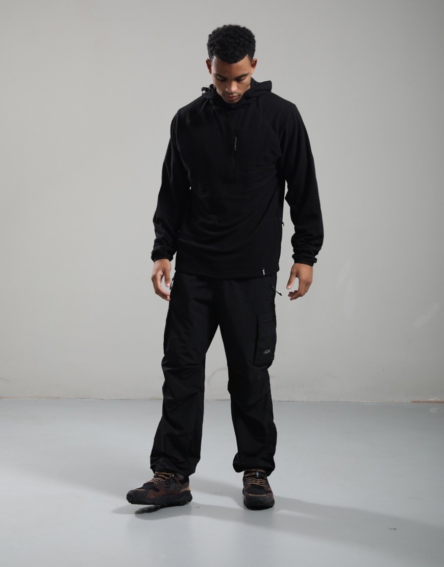 Elliker Hudswell Pullover Grid Fleece Hoodie Black