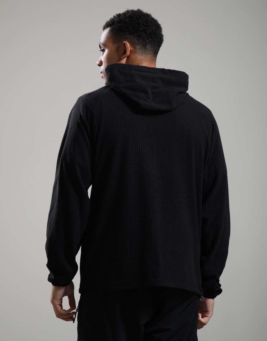 Elliker Hudswell Pullover Grid Fleece Hoodie Black
