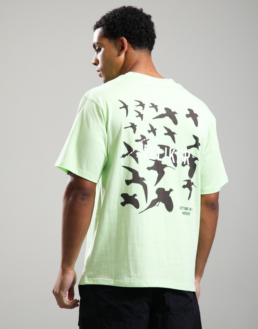 Elliker Rill Bird Print T-Shirt Lime