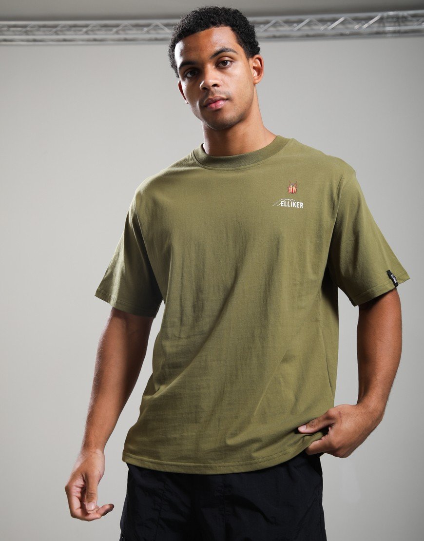 Elliker Rill Bug Print T-Shirt Dark Mint