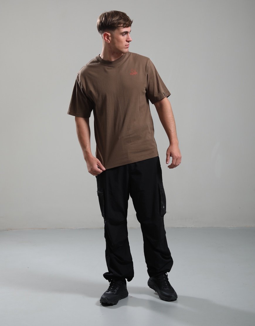 Elliker Rill Campfire Print Short Sleeve T-Shirt Dark Brown