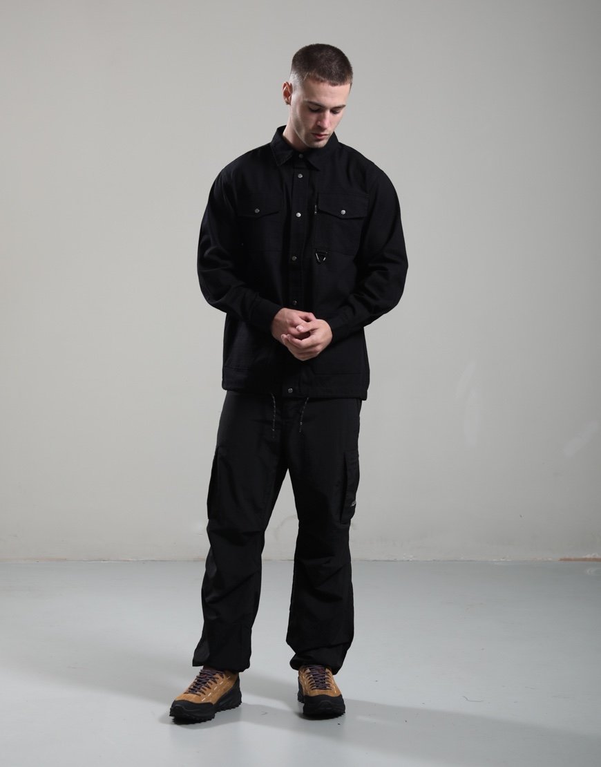 Elliker Thwaite Long Sleeve Overshirt Black
