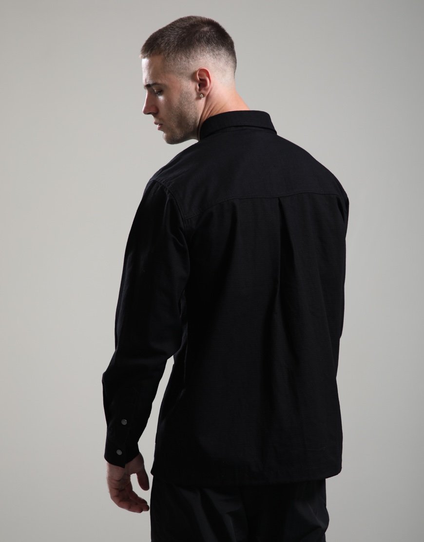 Elliker Thwaite Long Sleeve Overshirt Black