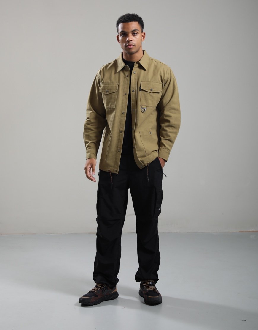 Elliker Thwaite Long Sleeve Overshirt Olive