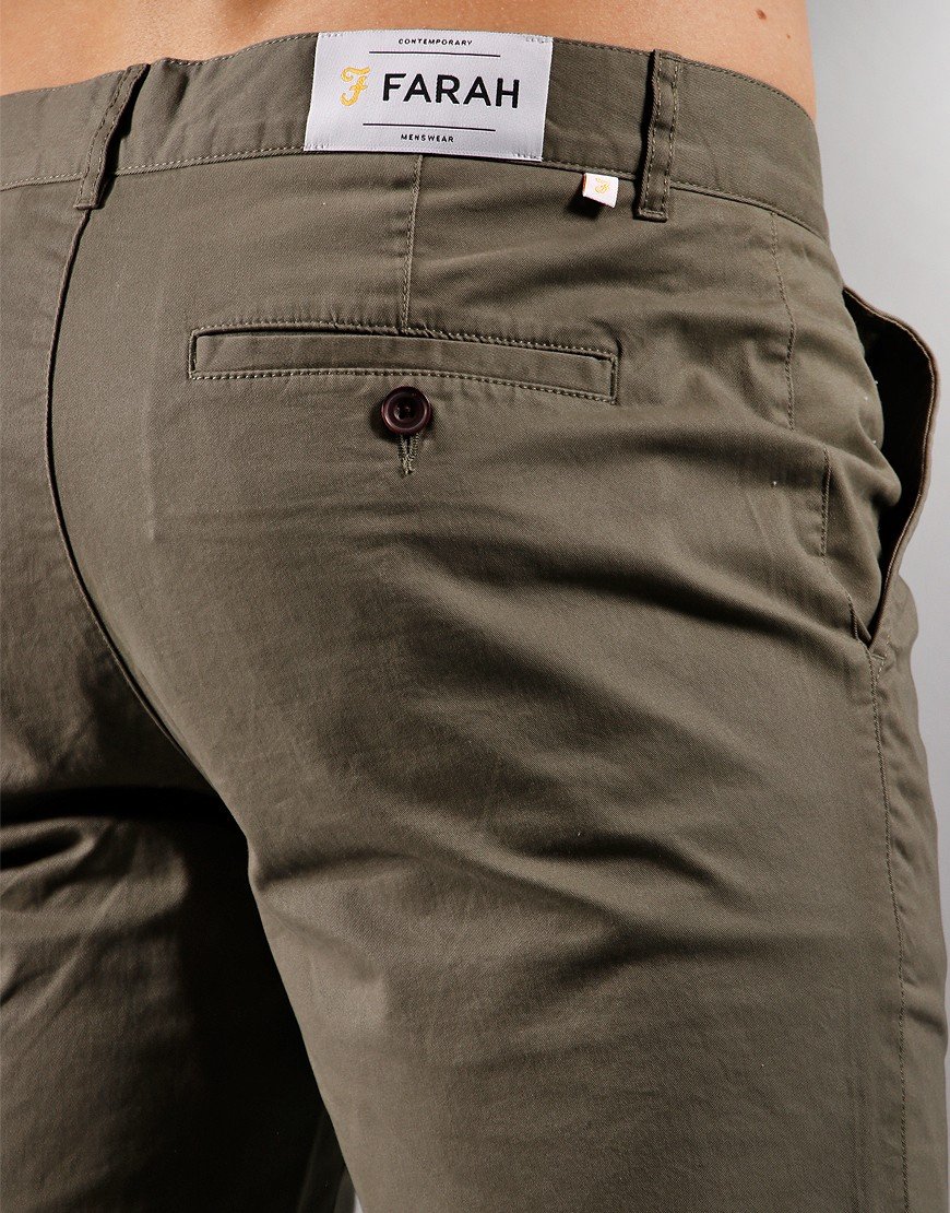 Farah Hawk Chino Shorts Vintage Green 