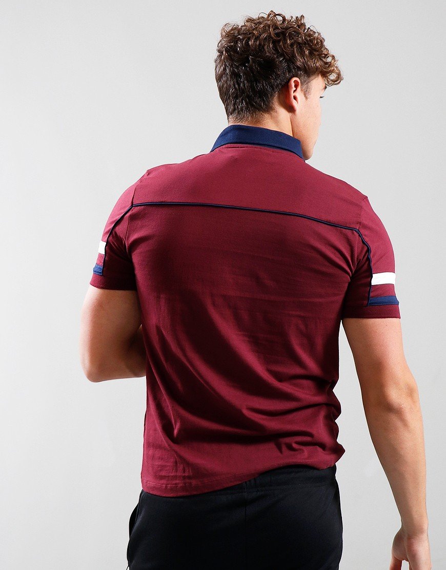 Fila Vintage Grandslam Polo Shirt Wine/Navy