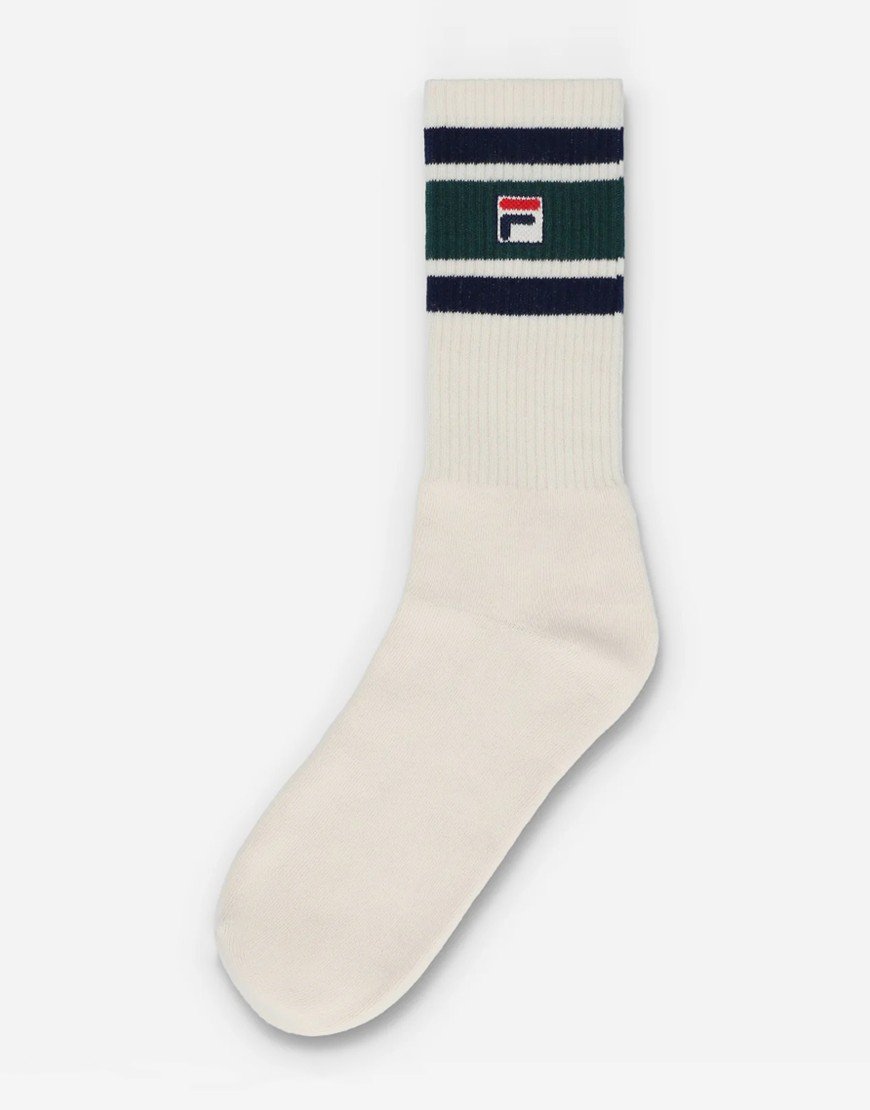 FILA Russell 3 Pack Socks Gardenia/Fila Navy/Rain Forest