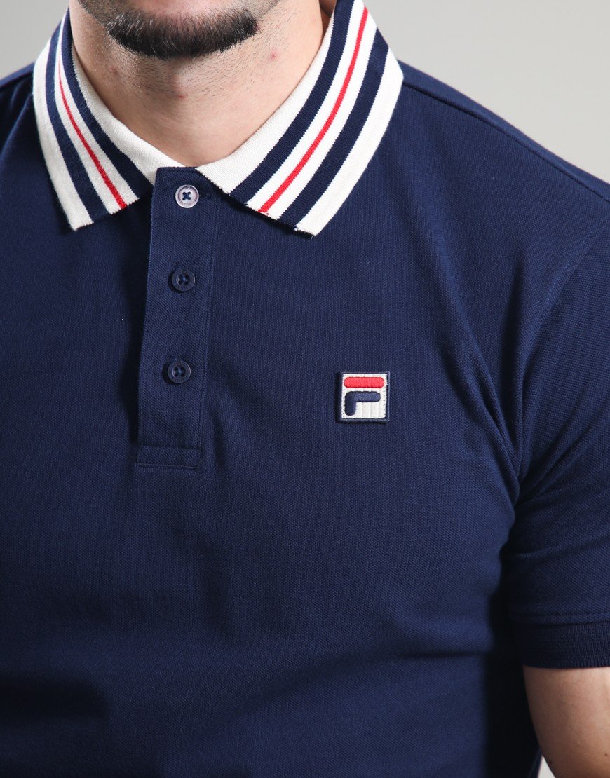 FILA Vintage Achille Polo Shirt Fila Navy