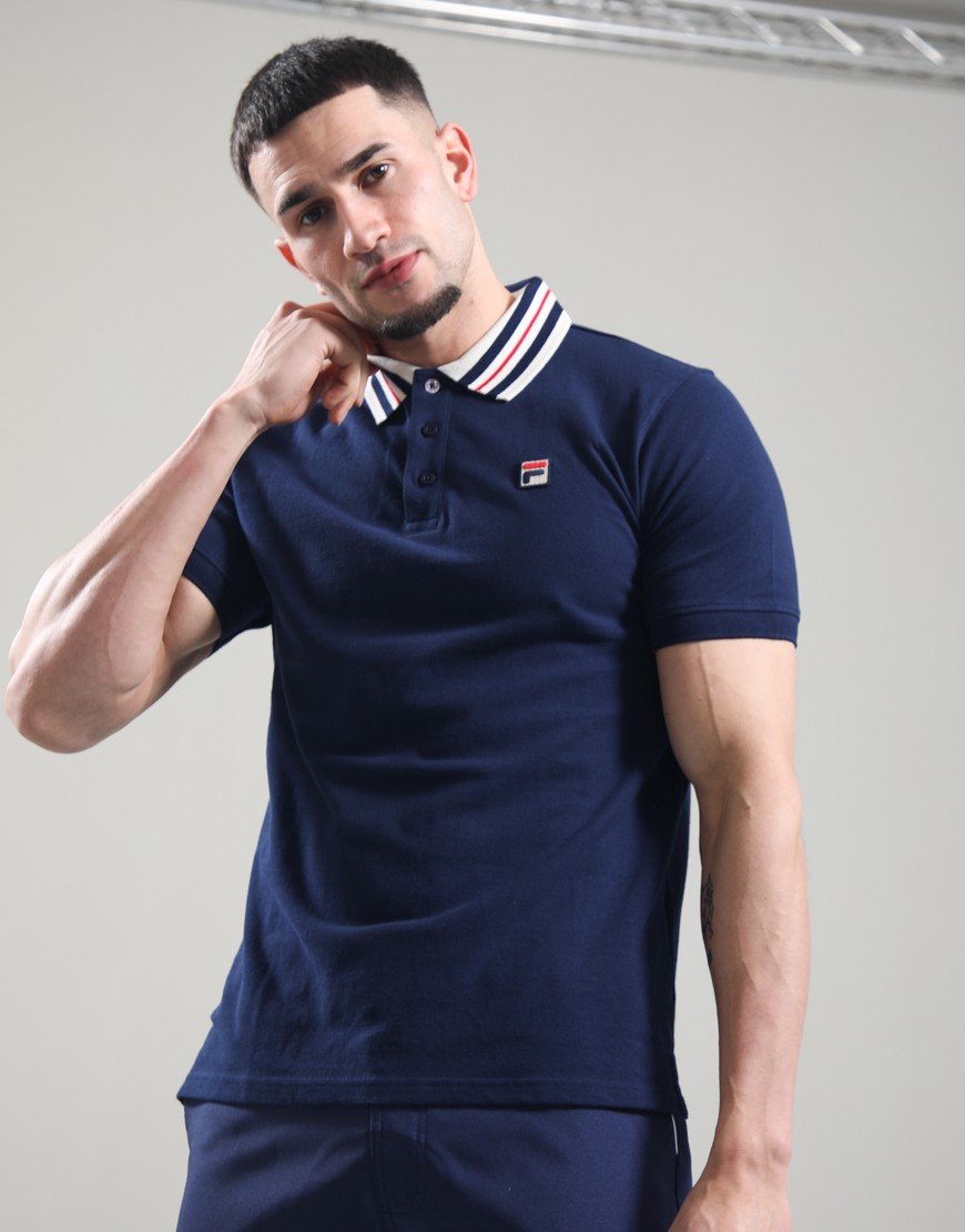 FILA Vintage Achille Polo Shirt Fila Navy