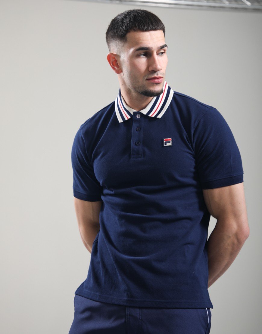 FILA Vintage Achille Polo Shirt Fila Navy