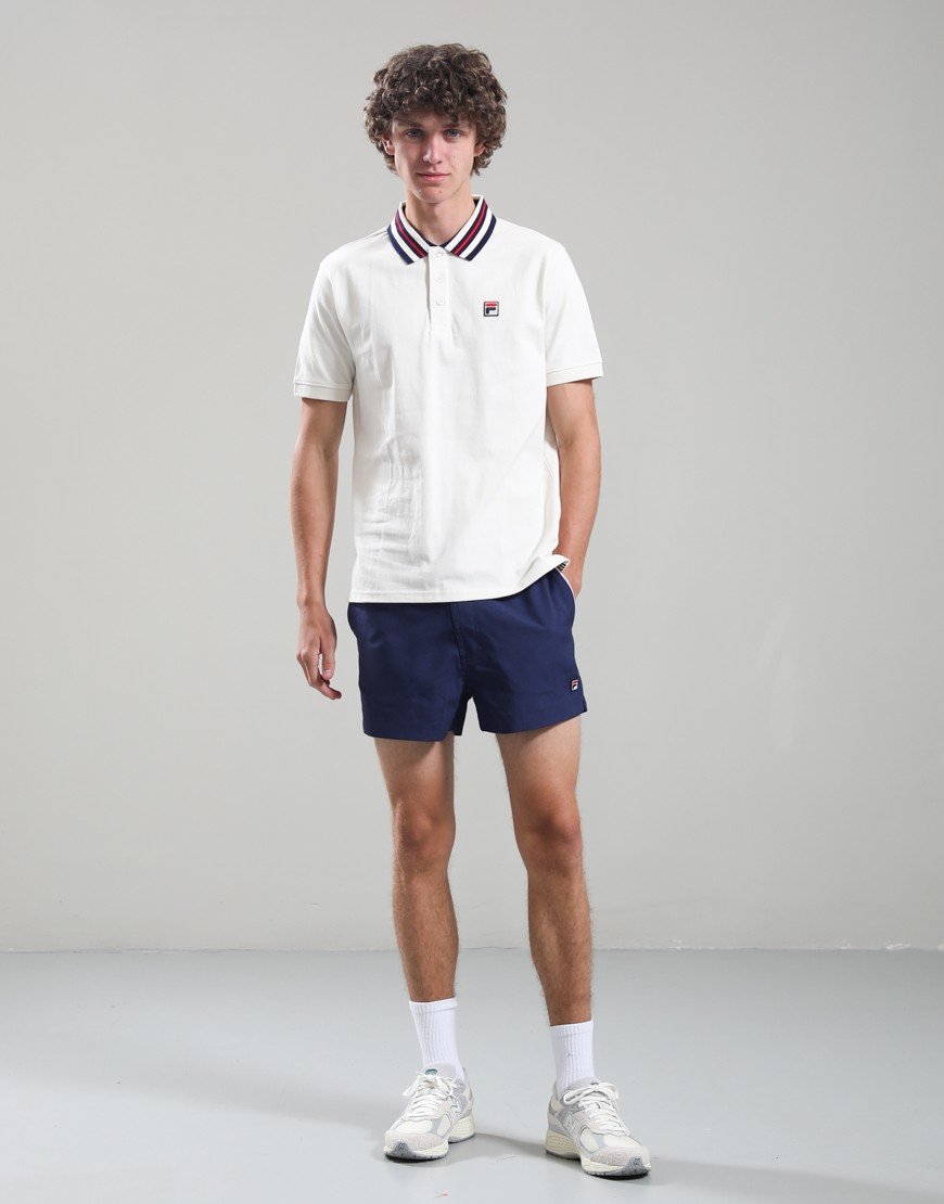 Fila Vintage Achille Polo Shirt Gardenia