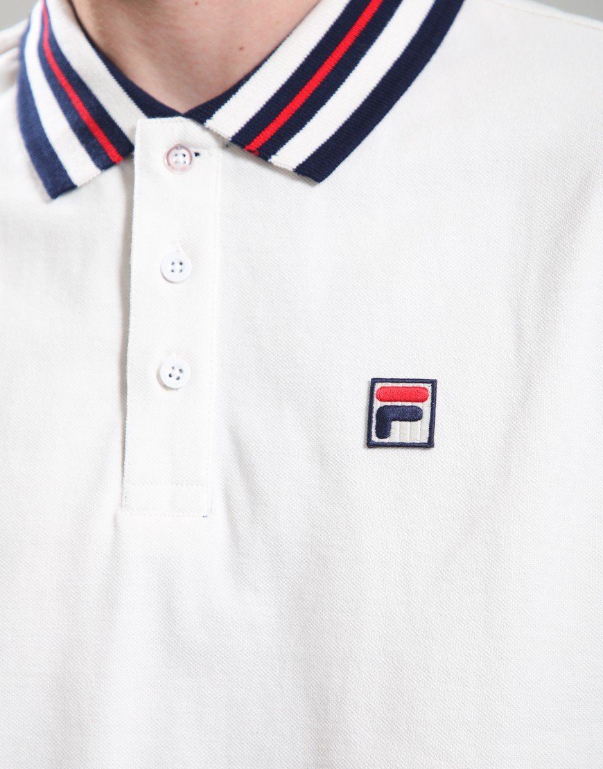 Fila Vintage Achille Polo Shirt Gardenia