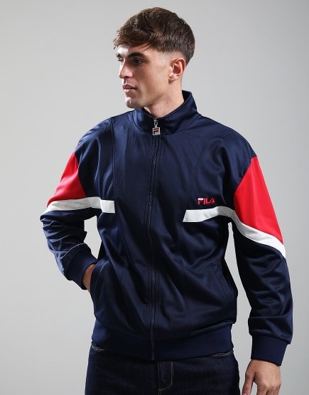 FILA Vintage Albarn Track Top Navy/Red/Gardenia