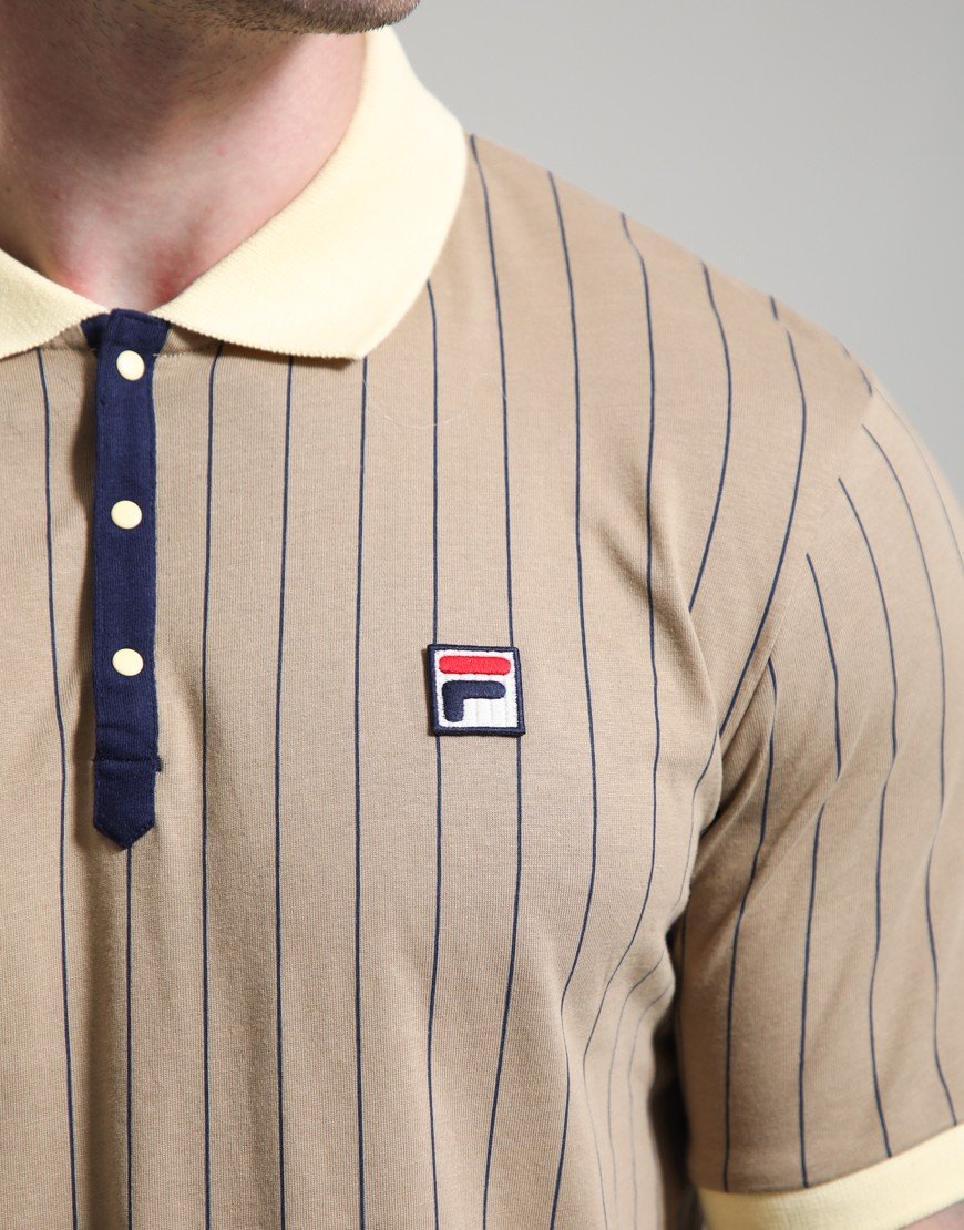 Fila Vintage BB1 Polo Shirt Chinchilla/Double Cream/Fila Navy