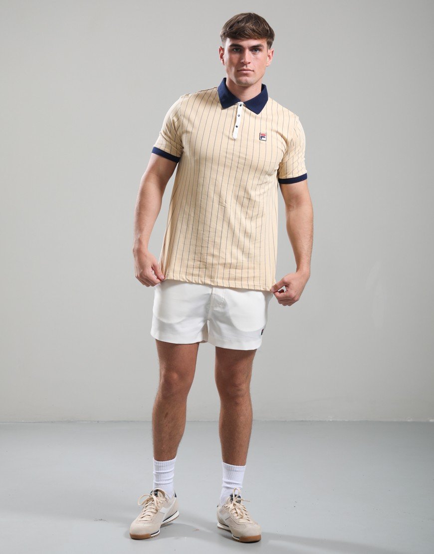 Fila Vintage BB1 Polo Shirt Classic Beige/Fila Navy/Gardenia
