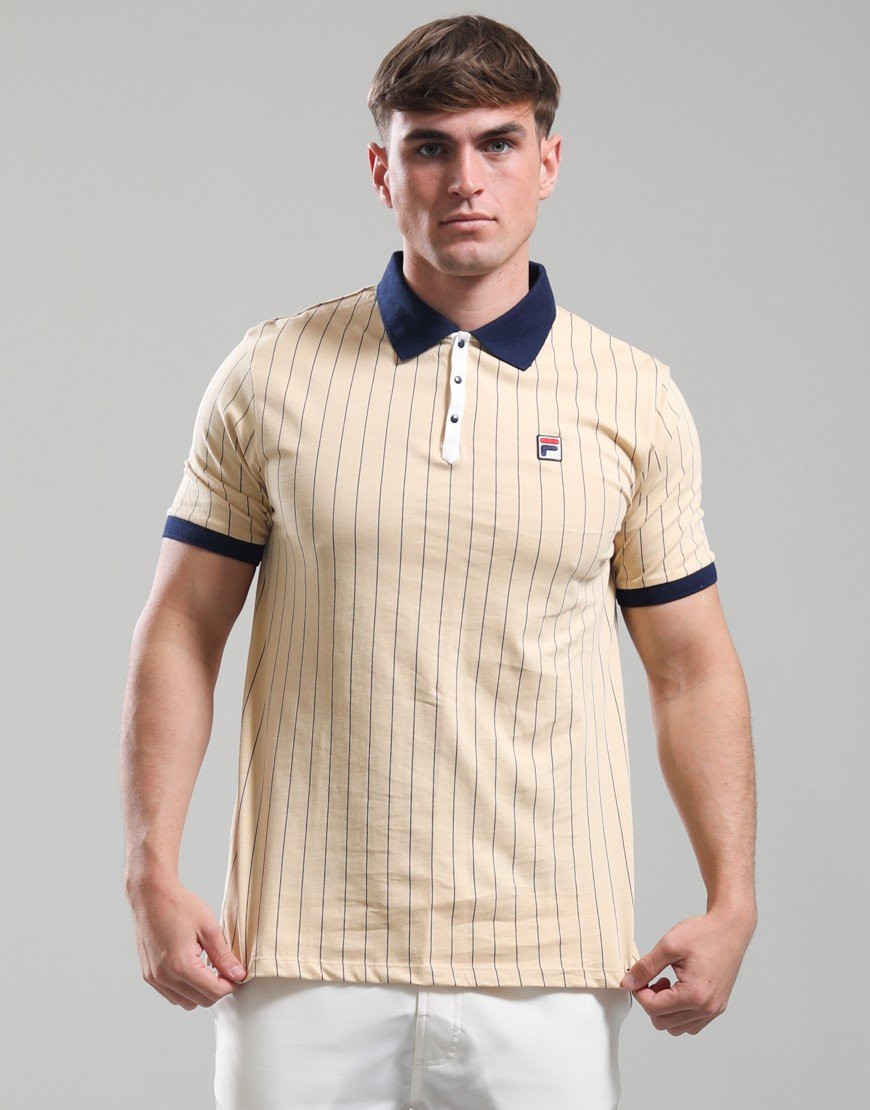 Fila Vintage BB1 Polo Shirt Classic Beige/Fila Navy/Gardenia