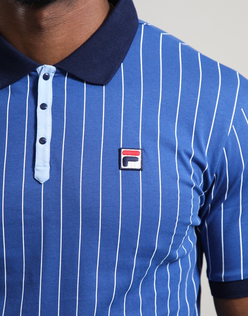FILA Vintage BB1 Polo Shirt Limoges/White/Frozen Fjord/Fila Navy