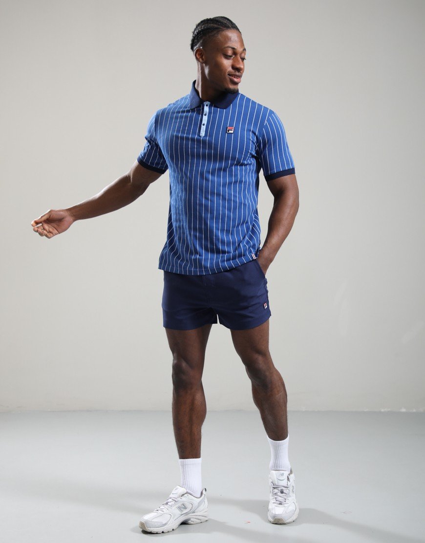 FILA Vintage BB1 Polo Shirt Limoges/White/Frozen Fjord/Fila Navy