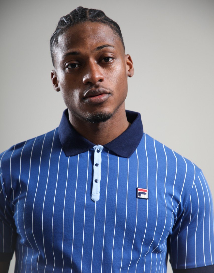 FILA Vintage BB1 Polo Shirt Limoges/White/Frozen Fjord/Fila Navy