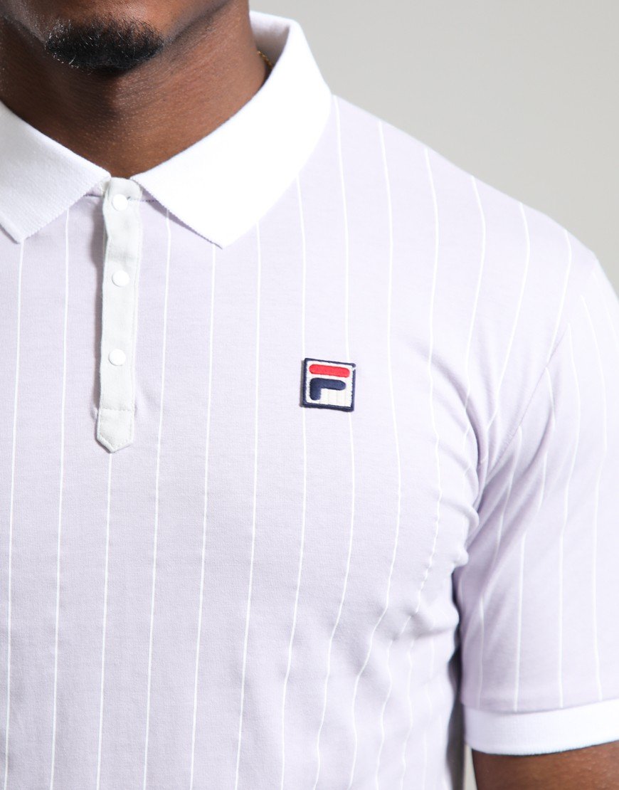 FILA Vintage BB1 Polo Shirt Misty Lilac/White/Dawn Blue