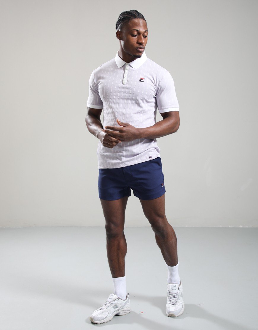 FILA Vintage BB1 Polo Shirt Misty Lilac/White/Dawn Blue