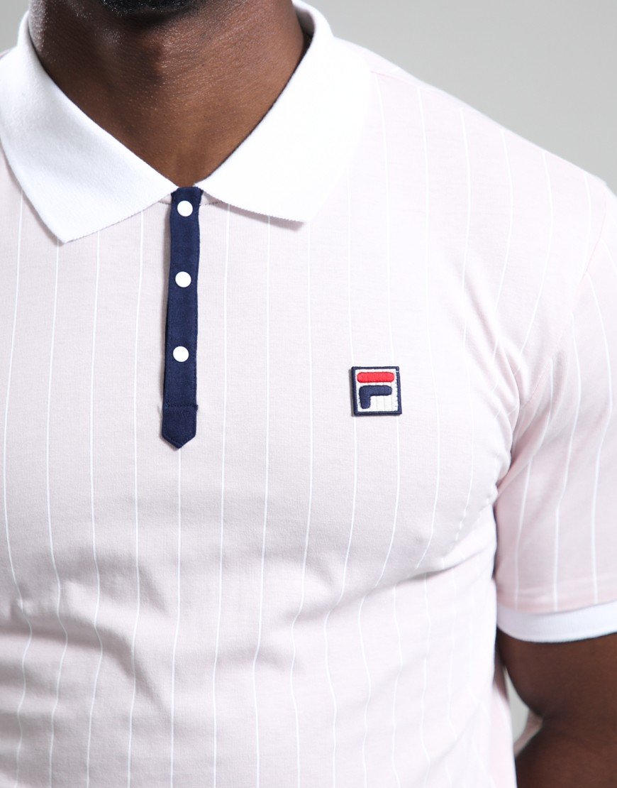 Fila Vintage BB1 Polo Shirt Pale Lilac/White/Fila Navy