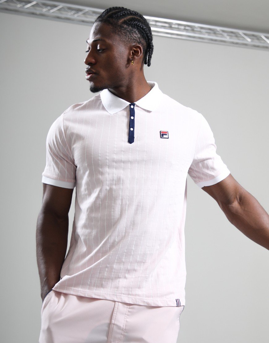 Fila Vintage BB1 Polo Shirt Pale Lilac/White/Fila Navy
