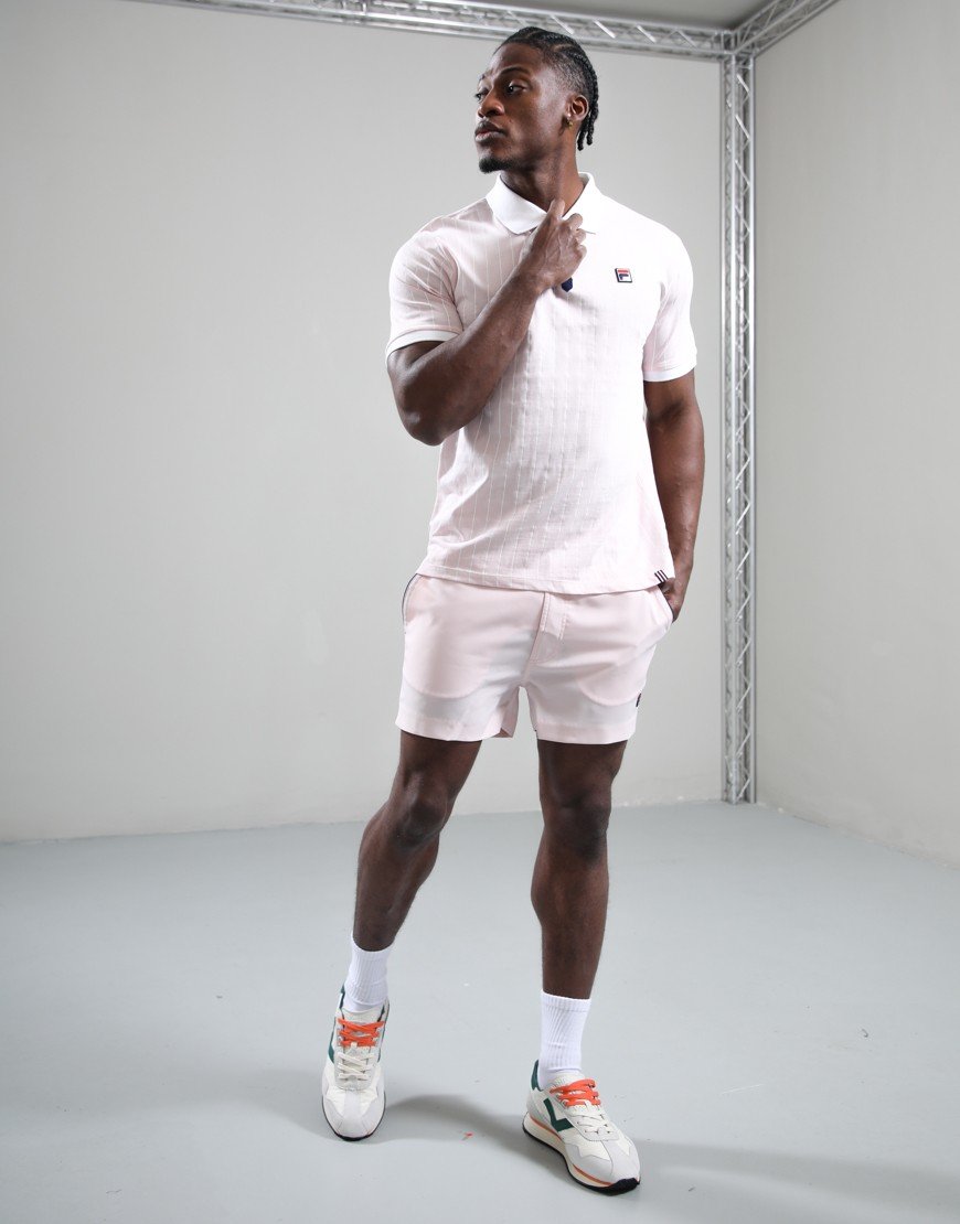 Fila Vintage BB1 Polo Shirt Pale Lilac/White/Fila Navy