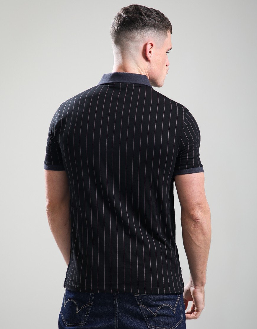 FILA Vintage BB1 Polo Shirt Black/Gardenia/Fig/Charcoal