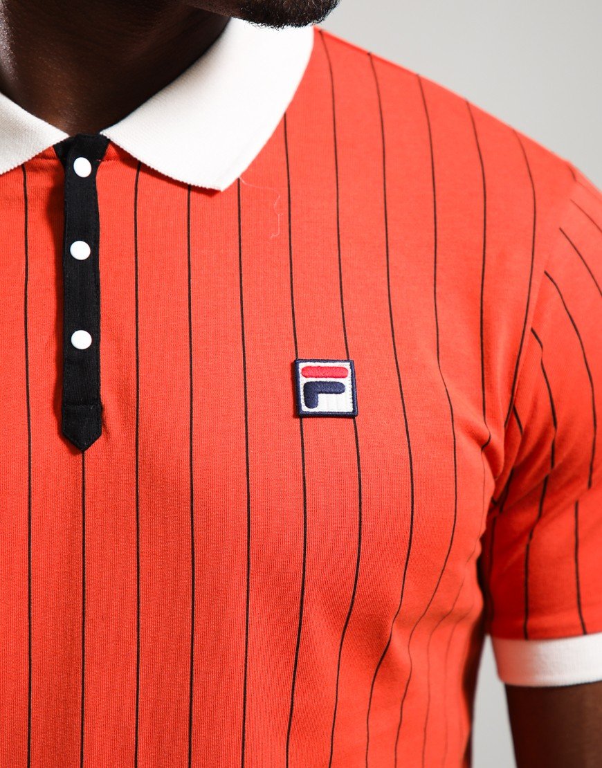 FILA Vintage BB1 Polo Shirt Burnt Ochre/Gardenia/Black