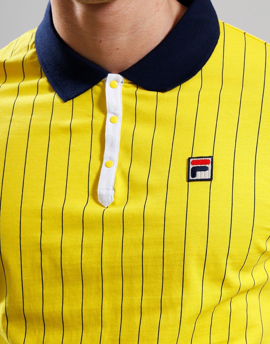FILA Vintage BB1 Polo Shirt High Vis/Navy/White