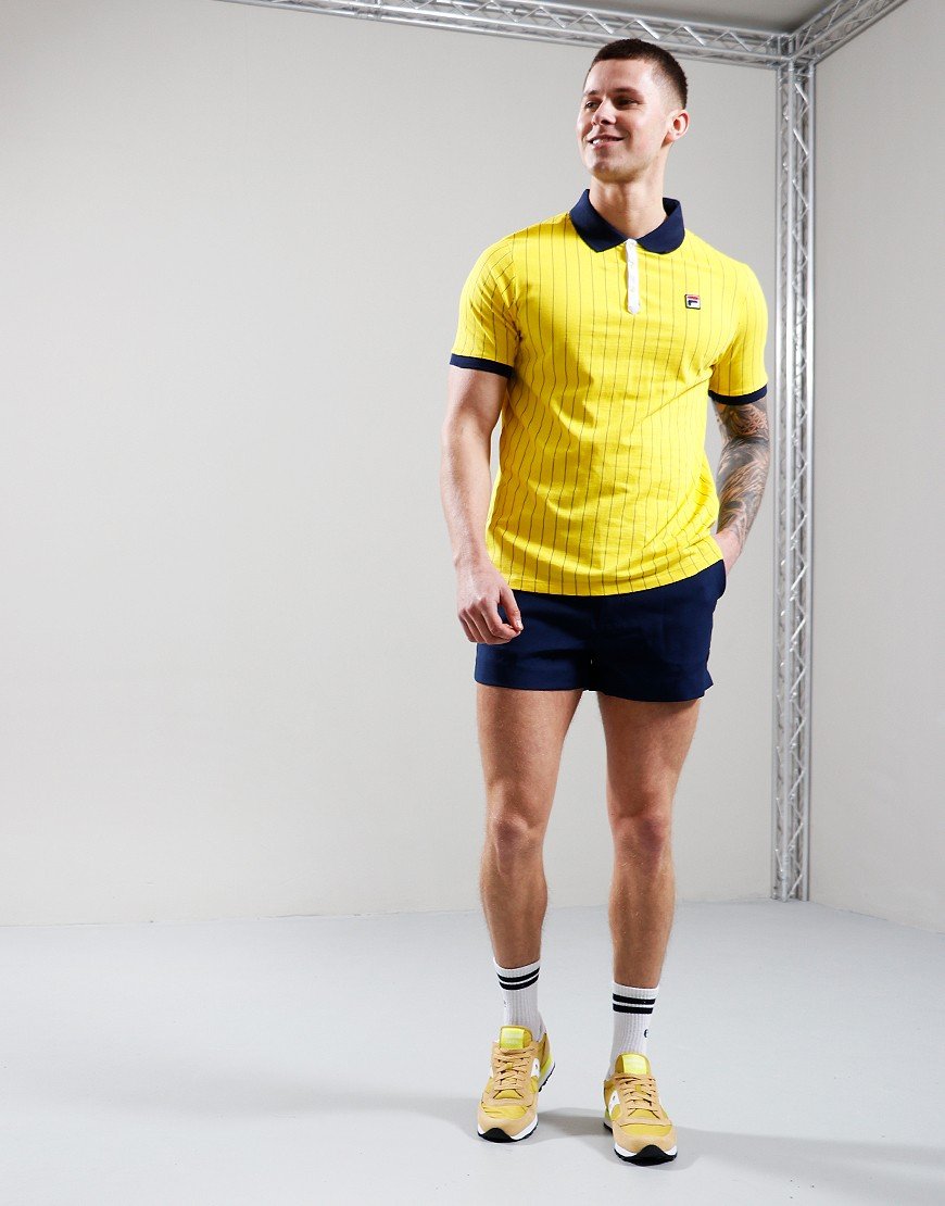 FILA Vintage BB1 Polo Shirt High Vis/Navy/White