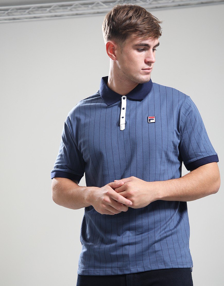 Fila Vintage BB1 Polo Shirt Indigo/Gardenia/Navy