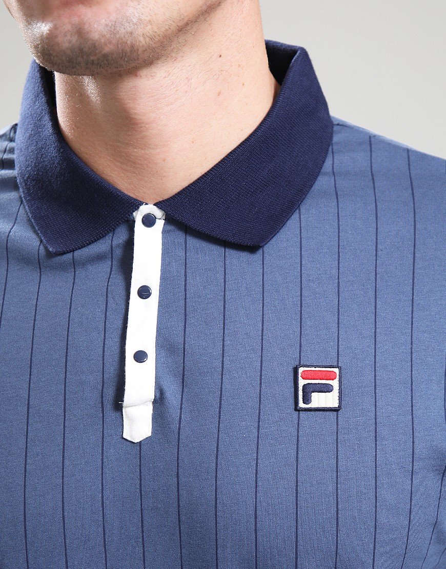 Fila Vintage BB1 Polo Shirt Indigo/Gardenia/Navy
