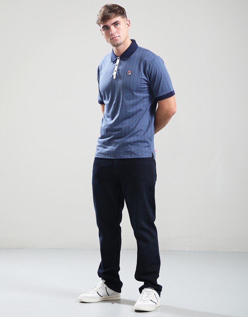 Fila Vintage BB1 Polo Shirt Indigo/Gardenia/Navy