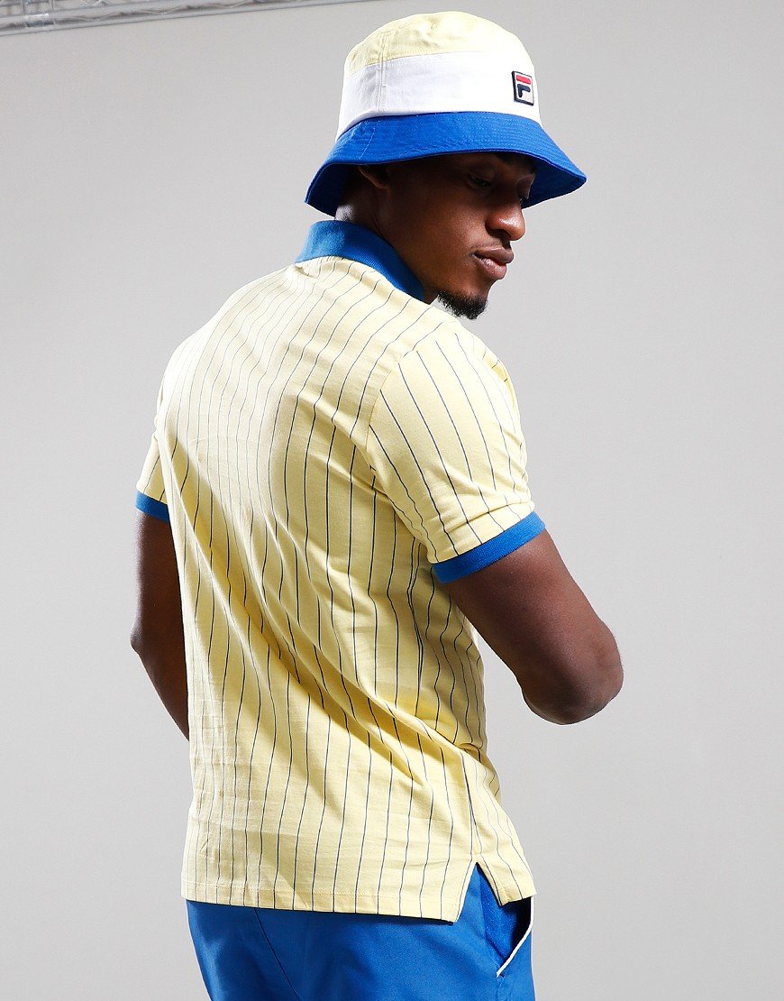 FILA Vintage BB1 Polo Shirt Popcorn/Sea/White