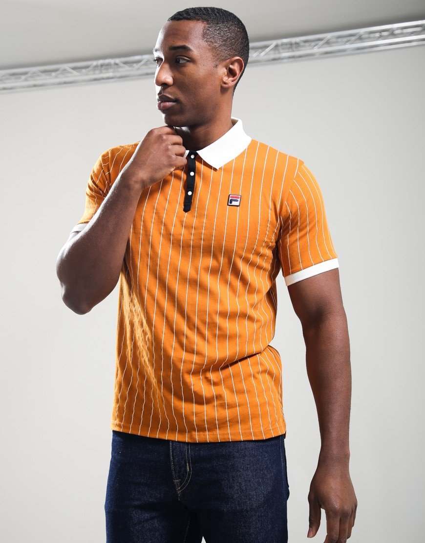 FILA Vintage BB1 Polo Shirt Pumpkin Spice/Gardenia/Black