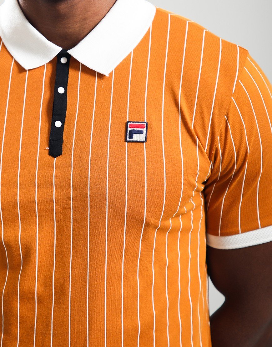 FILA Vintage BB1 Polo Shirt Pumpkin Spice/Gardenia/Black